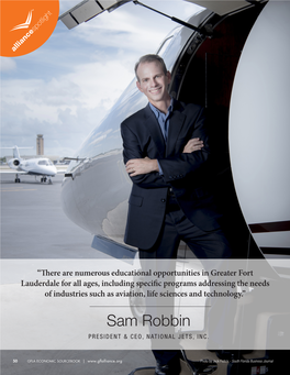 Sam Robbin PRESIDENT & CEO, NATIONAL JETS, INC