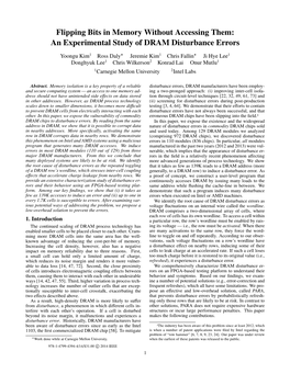 Flipping Bits in Memory Without Accessing Them: an Experimental Study of DRAM Disturbance Errors