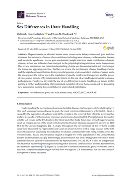 Sex Differences in Urate Handling