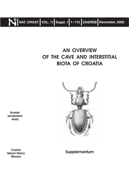 An Overview of the Cave and Interstitial Biota of Croatia