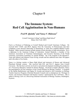 Red Cell Agglutination in Non-Humans
