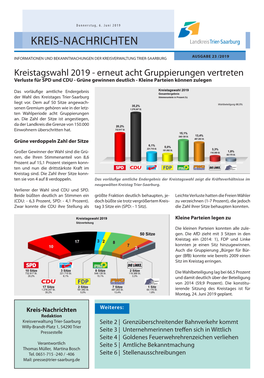 Kreis-Nachrichten 23/2019 Vom 06.06.2019