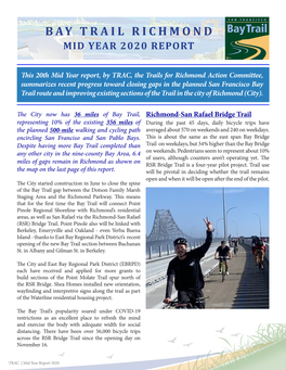 Bay Trail Richmond Mid Year 2020 Report