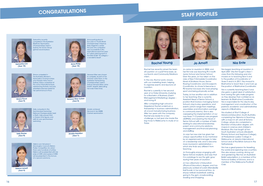 Staff Profiles Congratulations