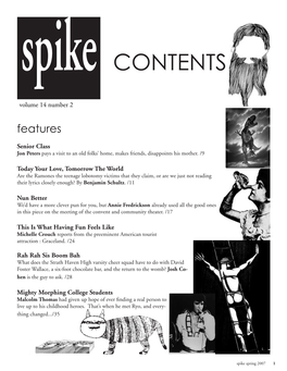 CONTENTS Volume 14 Number 2 Features