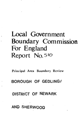 Local Government Boundary Commission for England Report No