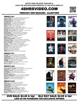48Hrsvideo.Com February New Releases - Allentown
