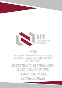 Electronic Technology Catalogue of Res Transport Fuel Technologies 1