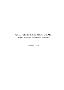 Release Notes for Debian 7.0 (Wheezy), Mips