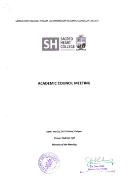 Academic Council Meeting