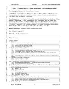 1 Chapter 7: Couplings Between Changes in the Climate System And