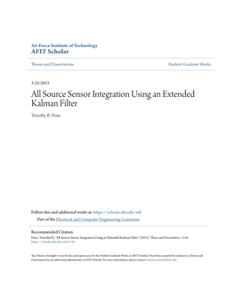 All Source Sensor Integration Using an Extended Kalman Filter Timothy R