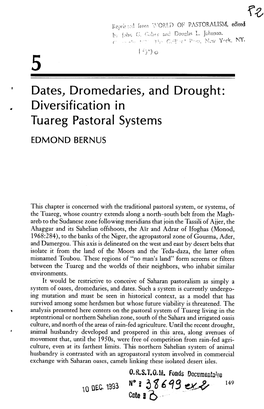 Diversification in Tuareg Pastoral Systems