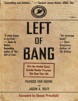 Left of Bang: How the Marine Corps' Combat Hunter Program Can Save