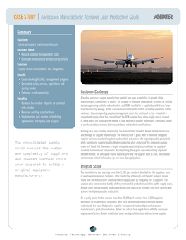 CASE STUDY| Aerospace Manufacturer Achieves Lean