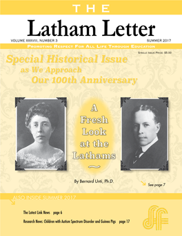 Special Historical Issue As We Approach Our 100Th Anniversary