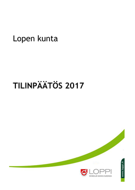 Lopen Kunta TILINPÄÄTÖS 2017