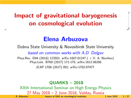 Impact of Gravitational Baryogenesis on Cosmological Evolution