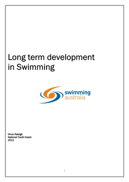 Long Term Development in Swimming