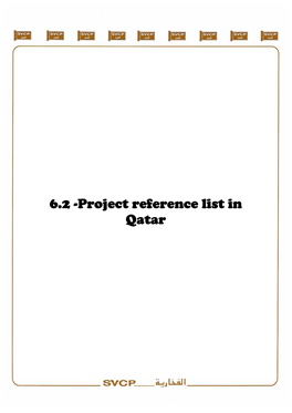 Project Reference List in Qatar LIST of PROJECTS SUPPLIED in QATAR