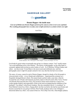 Dennis Hopper: the Inside Man Cast out of Hollywood, Dennis Hopper Picked up His Camera As the LA Art Scene Exploded