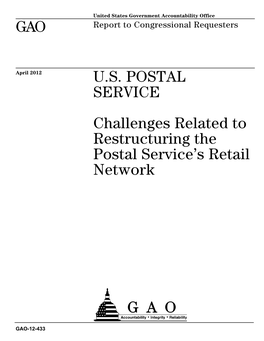 Challenges Related to Restructuring the Postal Services Retail Network