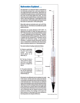 VEE GEE Hydrometers