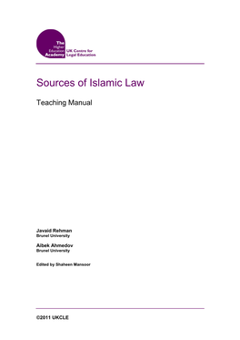 Sources of Islamic Law