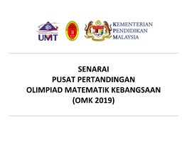 Pusat Pertandingan Omk 2019 Johor