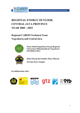 Regional Energy Outlook Central Java Province Year 2005 - 2025