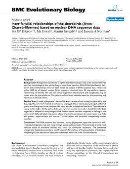 BMC Evolutionary Biology Biomed Central