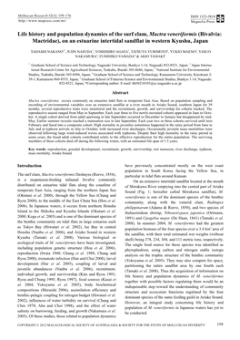 Life History and Population Dynamics of the Surf Clam, Mactra Veneriformis (Bivalvia: Mactridae), on an Estuarine Intertidal Sandflat in Western Kyushu, Japan