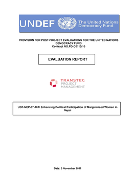 Evaluation Report