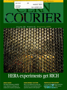 CERN Courier Is Distributed to Member State Governments, Institutes and Laboratories Affiliated with CERN, and to Their Personnel
