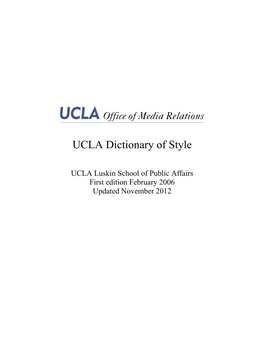 UCLA Dictionary of Style