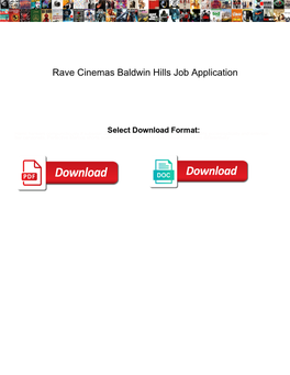 Rave Cinemas Baldwin Hills Job Application