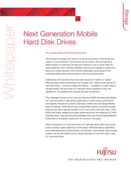 Next Generation Mobile Hard Disk Drives