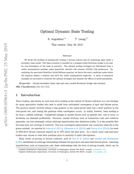 Optimal Dynamic Basis Trading