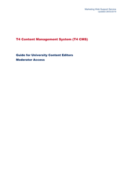 T4 Content Management System (T4 CMS)