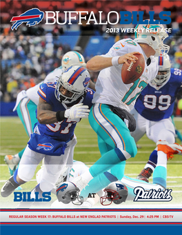 BUFFALO BILLS at NEW ENGLAD PATRIOTS | Sunday, Dec