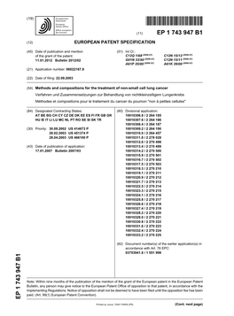 Methods and Compositions for the Treatment of Non-Small Cell Lung Cancer