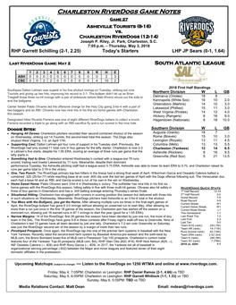 Charleston Riverdogs Game Notes