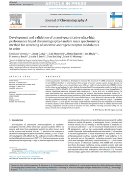 Development and Validation of a Semi-Quantitative Ultra-High