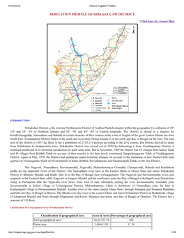 Irrigation Profile of Srikakulam District