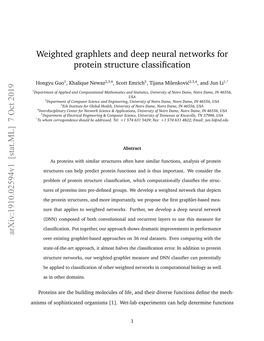 Weighted Graphlets and Deep Neural Networks for Protein Structure