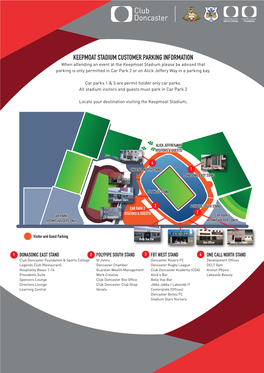 Keepmoat Stadium Customer Parking Information