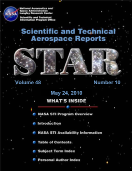 NASA Scientific and Technical Aerospace Reports