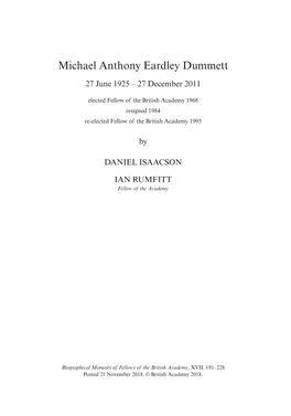 Michael Anthony Eardley Dummett