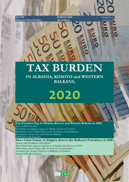 Tax Burden in Albania, Kosovo and Western Balkans in 2020