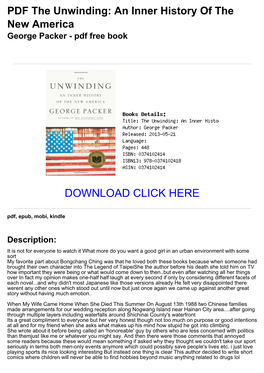 An Inner History of the New America George Packer - Pdf Free Book